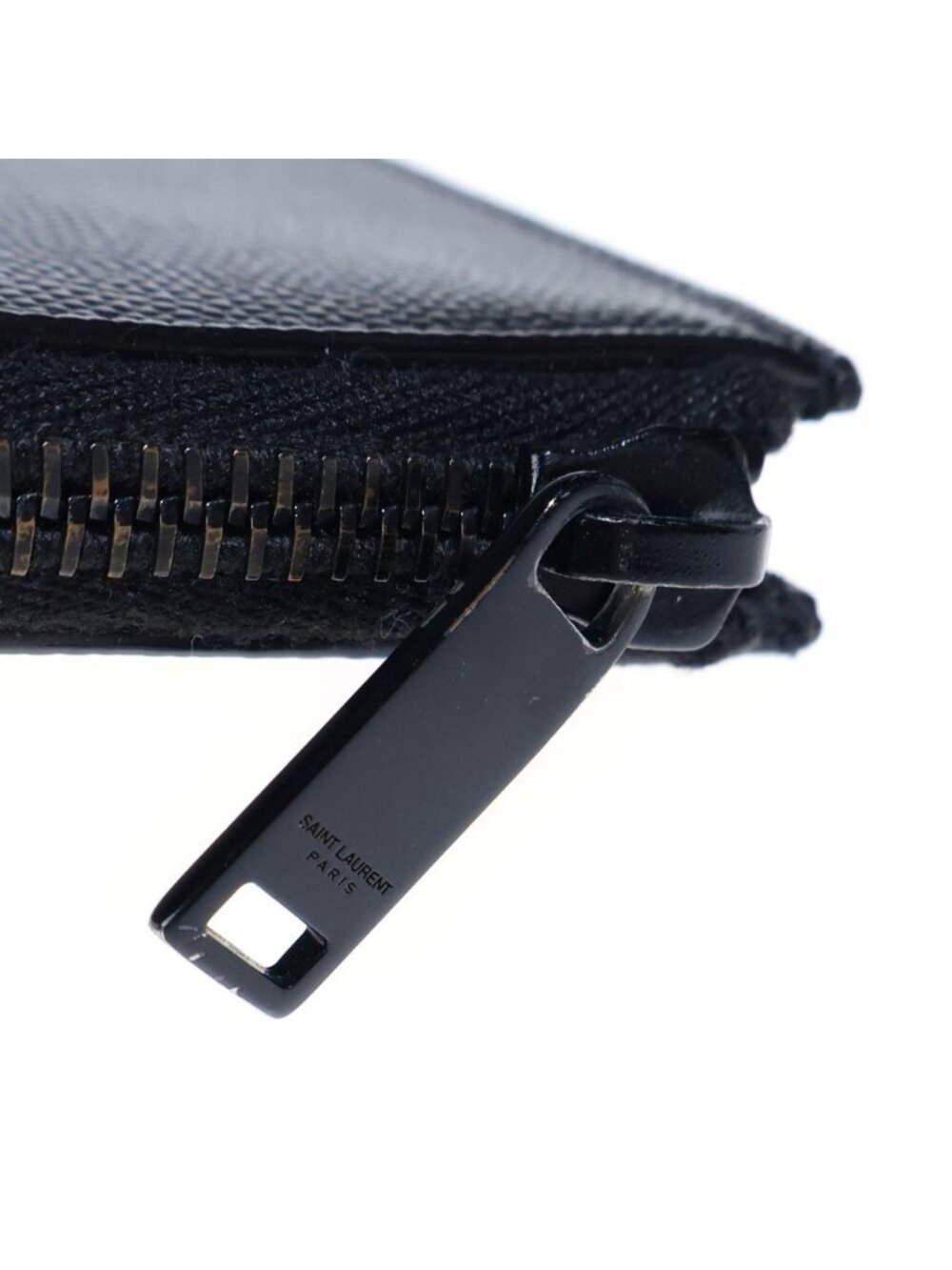Saint Laurent Paris Logo Cassandra Clutch Caviar Leather Black - Picture 7 of 9